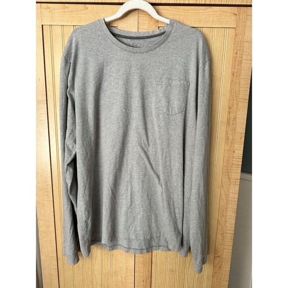 Free Fly New Men's Bamboo Long Sleeve Pocket Tee Light Gray Size XXL - Picture 5 of 5